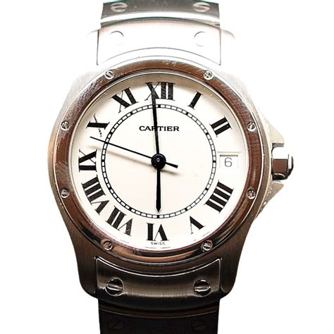 montre cartier homme ronde|cartier or et acier.